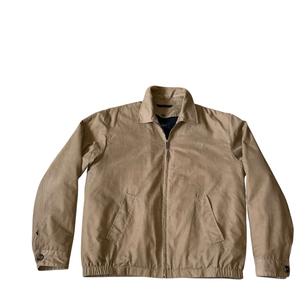 Turnbury  Khaki Bomber Golf Jacket Removable Wool Liner Size Medium Preppy Golf